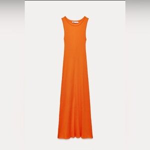 Zara Vibrant Orange Maxi Dress